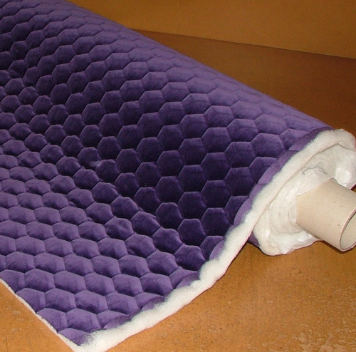 Romo purple quilted velvet - romo,