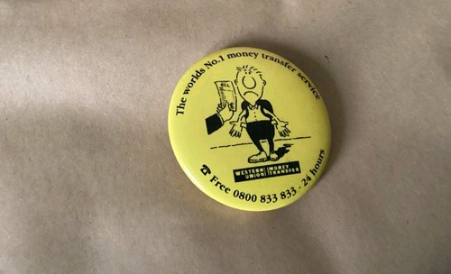 Western union vintage badge - union,