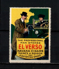 Great Advertising Stamp for El Verso Havana CIGARS c.1915 NG