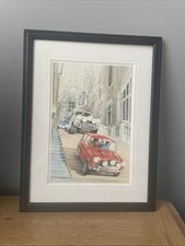 Brian Sapsford the Italian Job Print Framed Stunning Example Signed