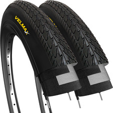 VELMAX 2x 26 x 1.50 Tyres 40-559 Slick Road City Hybrid Bike Bicycle (PAIR)