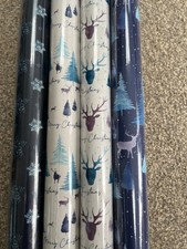 4 rolls of midnight christmas wrapping paper roll 4m per roll