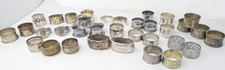 Napkin Rings Silver Plated Mixed Designs Pierced Engraved Plain Assorted Lot
