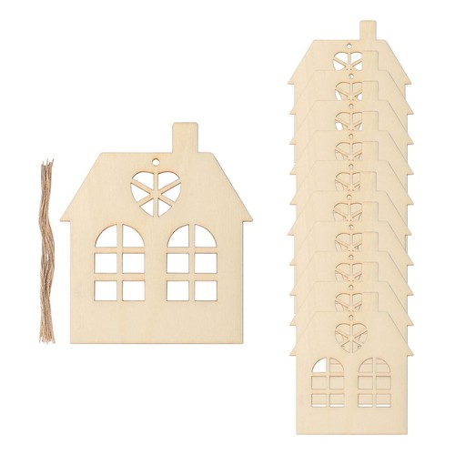 10x wooden house - house, cutout