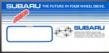 Subaru 4WD Range 1984 UK Market Foldout Brochure Estate, Hatchback & MV Pick-Up