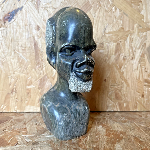 Vintage carved stone african - carved,