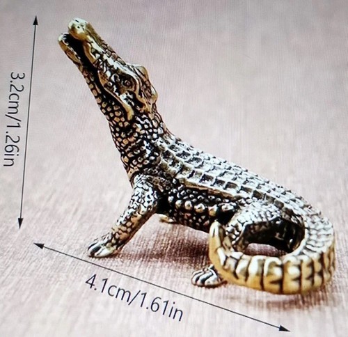 Antique bronze crocodile - antique,