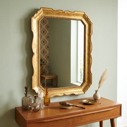 Antique mirror carved gilded - carved,