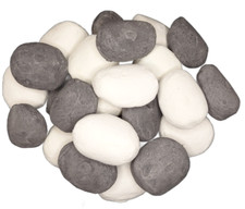 Gas fire pebbles coals ceramic - pebbles,