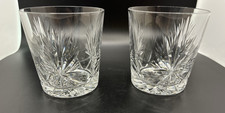 Edinburgh Crystal Whisky Tumblers – Pair – Star of Edinburgh Pattern – Vintage