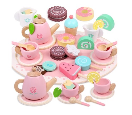 Wooden afternoon tea part - wooden, set