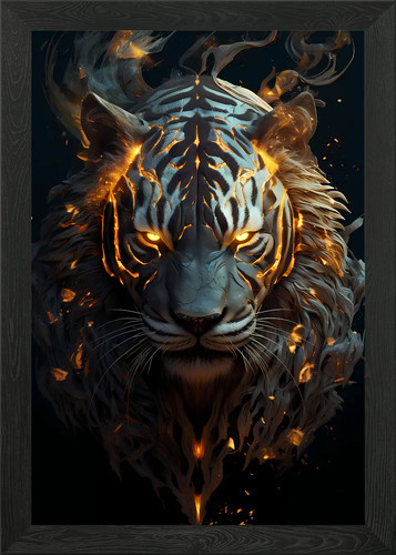 Wild fire tiger head gold - tiger,
