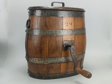 Antique wooden barrel butter