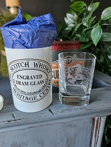 Scotch whisky etched dram - scotch,