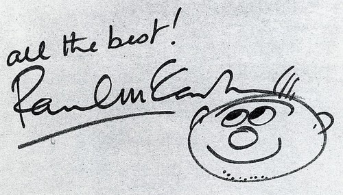 Paul mccartney signed note - -,