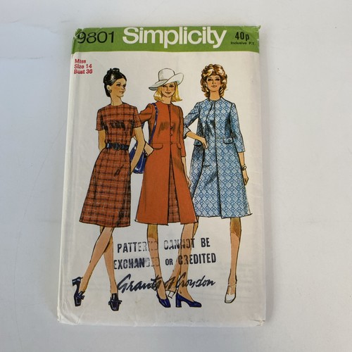 Simplicity 9801 sewing pattern - 9801,