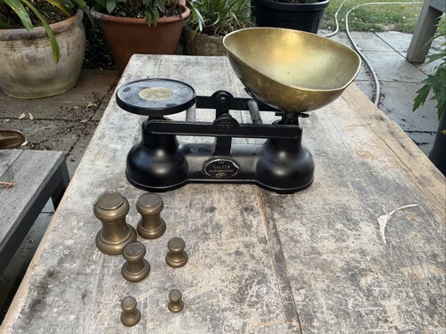 Vintage antique salter - vintage,