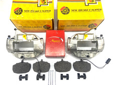 2x 4 Pot Brake Calipers 38mm Piston With Brake Pads And Fitting Kit - NEW