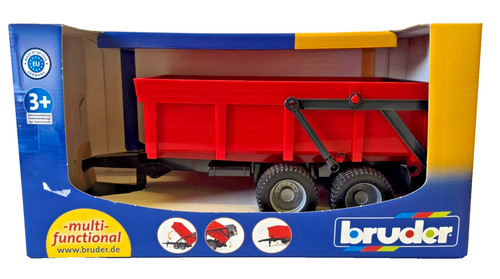 Bruder red tipping trailer - bruder-,