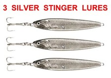 3 SILVER 60g STINGER SPINNERS