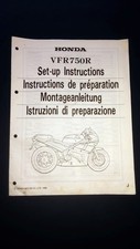 Honda VFR750R Set Up Instructions Manual Original  1988