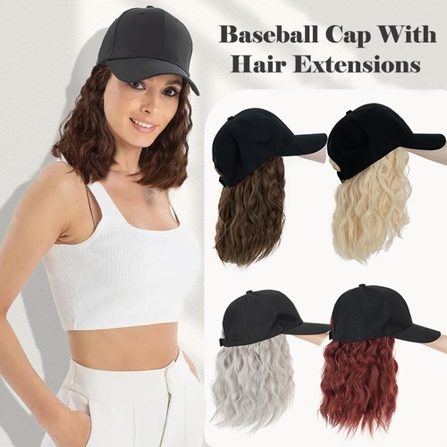 Short curly wavy baseball - baseball, cap