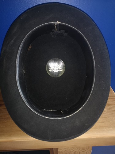 Vintage black bowler hat - black, mens