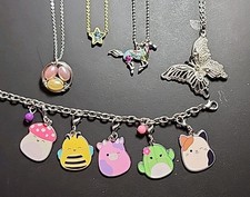 Squishmallows Charms Bracelet Kelly Toy  4 Necklaces Eggs Star Horse Butterfly 