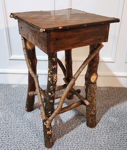 Vintage ooak twig chess - vintage, board