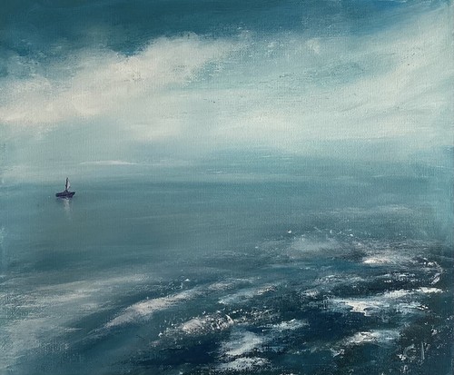 Original oil painting seascape - oil,
