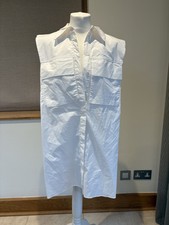 ZARA WOMENS WHITE SHIRT DRESS SIZE XS
