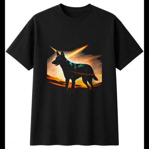 Double exposure dutch shepherd - double,