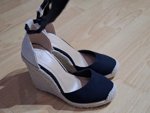 Ladies black espadrilles size - ladies,