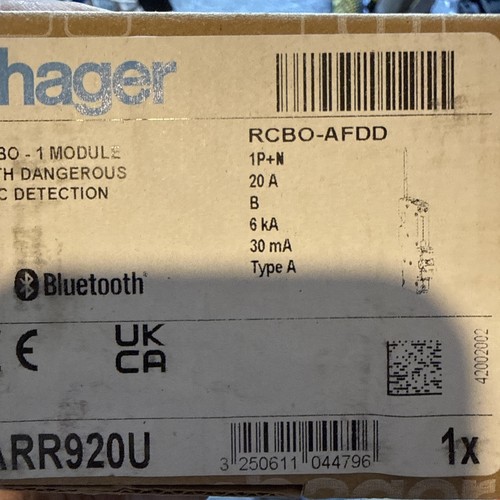 Hager arr920u 20a curve 6ka - 20a, b