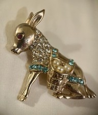 Gold Tone Kitschy Deer/Donkey