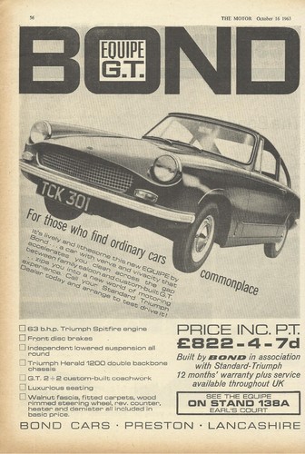 Bond equipe original 1963 - gt,