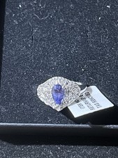 Tanzanite (Pear Cut) & White