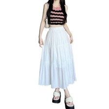 A-Line Long Skirt Tiered Boho Skirt Classic Maxi Skirt  Girls