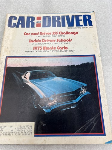 Car and driver sep 1972 - and,