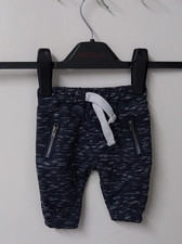 F&F Jogging Bottoms Leggings 3 Months Baby Boys Black Elasticated Waist Cotton