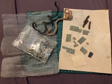 Various Wargaming Scenery parts Brick Wall Wire Mesh etc