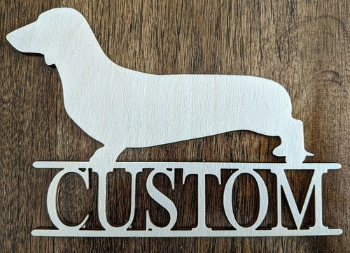 Dachshund wood cutout x - 10,