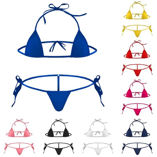 Backless string bikini set - string,