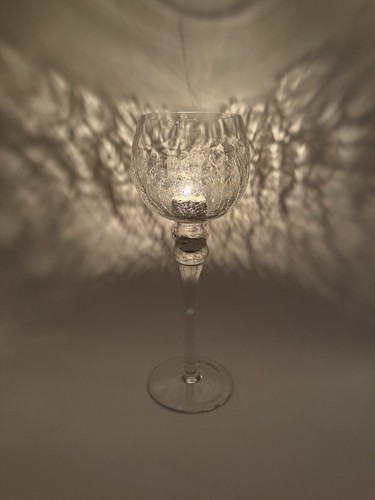 Large vintage clear long stem - long,