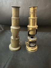 Antique Victorian Brass Pocket Field Microscopes – Set of 2
