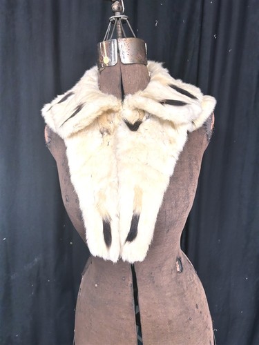 Antique ermine collar double - antique,