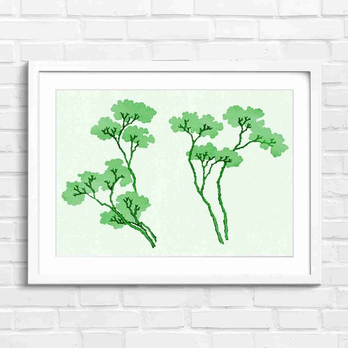 Minimalist peach trees - peach,