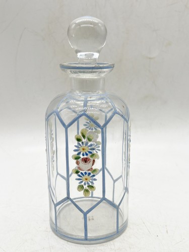 Antique french glass bottle - glass,