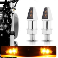 2X Chrome Mini Motorcycle LED