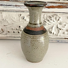 Vintage J S Stuart Quayside Studio Pottery Exeter Miniature Signed 9cm Vase VGC